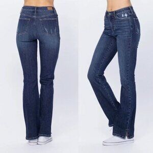 EUC Judy Blue Women's slim Boot Cut Jeans - Dark Blue Size 7/28 SHORT JB88290-S